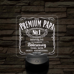 Prémium Papa whiskey stílusban - 7 színű 3D led lámpa