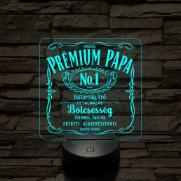 Prémium Papa whiskey stílusban - 7 színű 3D led lámpa
