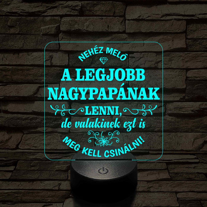 Nehéz meló - 7 színű, színváltós 3D led lámpa