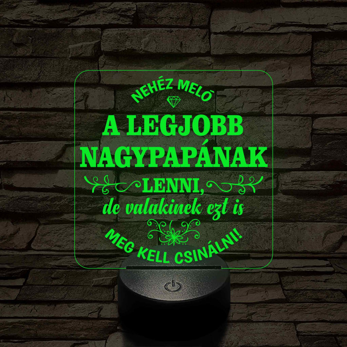 Nehéz meló - 7 színű, színváltós 3D led lámpa