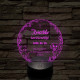 Keresztelői emlék, személyre szabható névvel és dátummal - 7 színű, színváltós 3D led lámpa