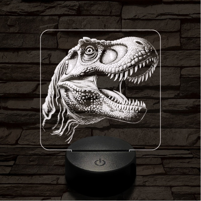 Rexi pofa 7 színű valósághű 3D led lámpa