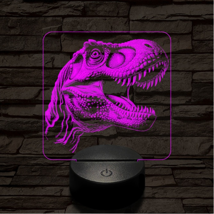 Rexi pofa 7 színű valósághű 3D led lámpa