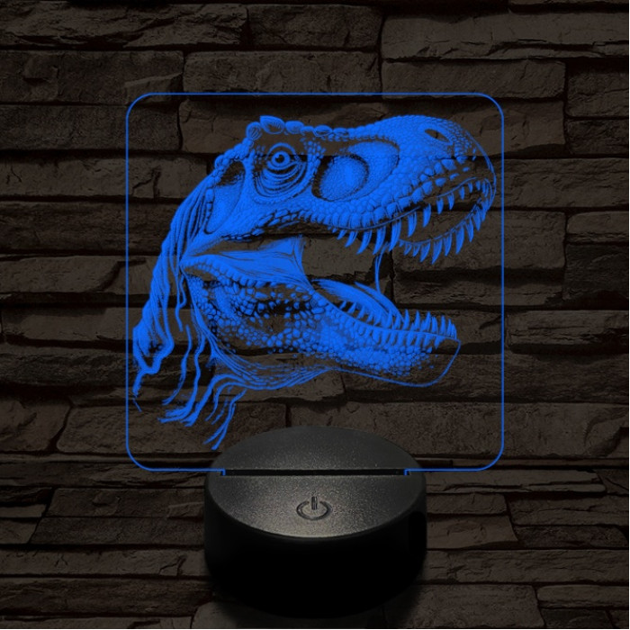 Rexi pofa 7 színű valósághű 3D led lámpa