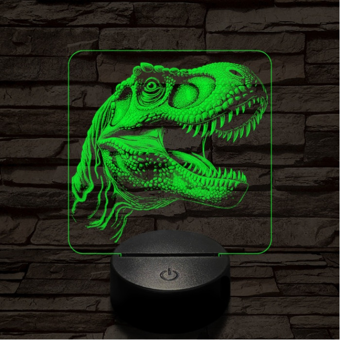 Rexi pofa 7 színű valósághű 3D led lámpa