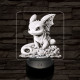 Sárkánybébi 7 színű valósághű 3D led lámpa