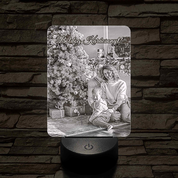 Hasznos karácsonyi ajándék nőknek 7 színű 3D led lámpa