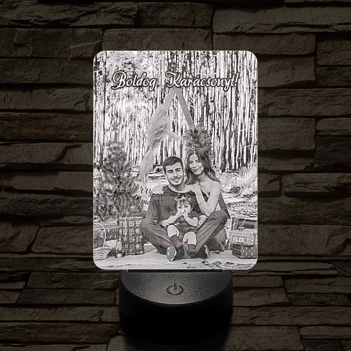 Karácsonyi ajándék férfiaknak 7 színű 3D led lámpa