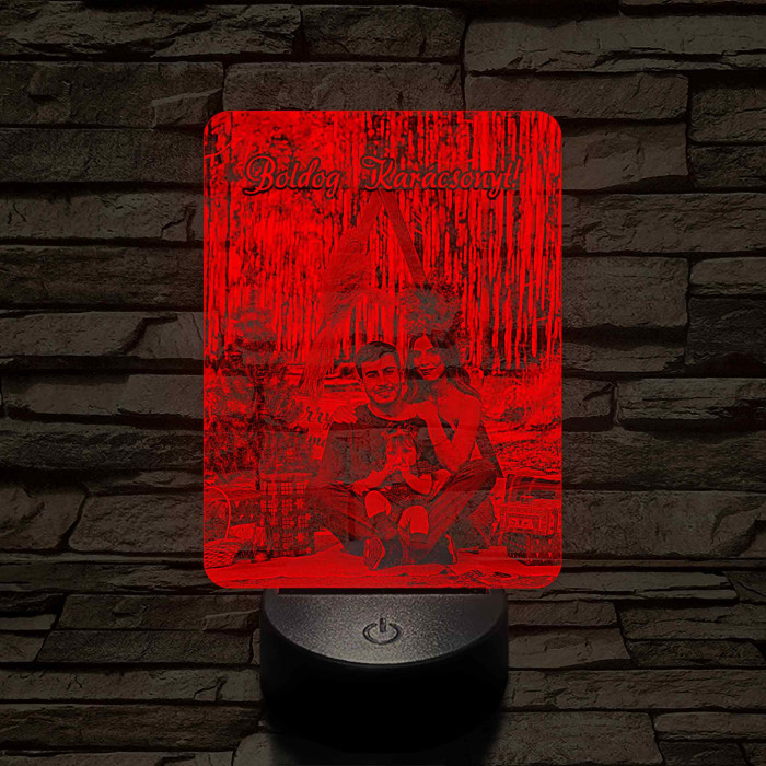 Karácsonyi ajándék férfiaknak 7 színű 3D led lámpa