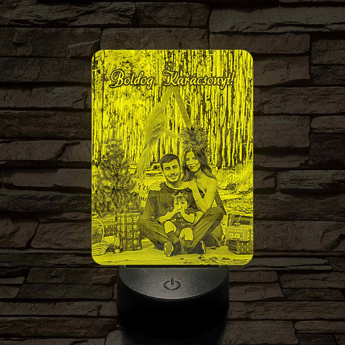 Karácsonyi ajándék férfiaknak 7 színű 3D led lámpa