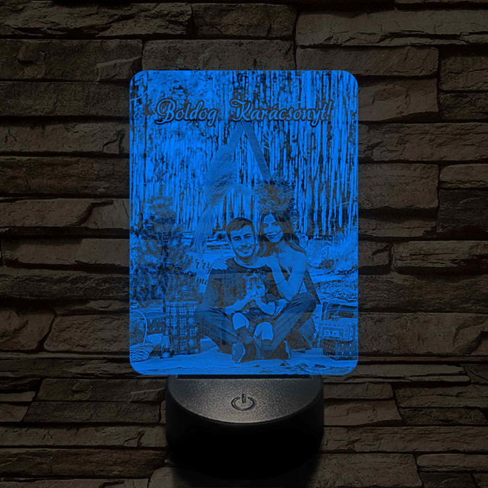 Karácsonyi ajándék férfiaknak 7 színű 3D led lámpa