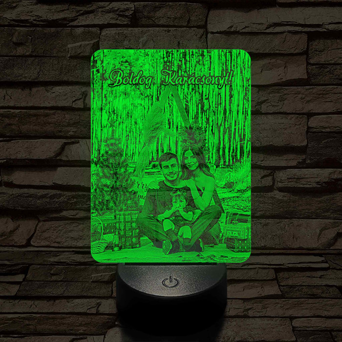 Karácsonyi ajándék férfiaknak 7 színű 3D led lámpa