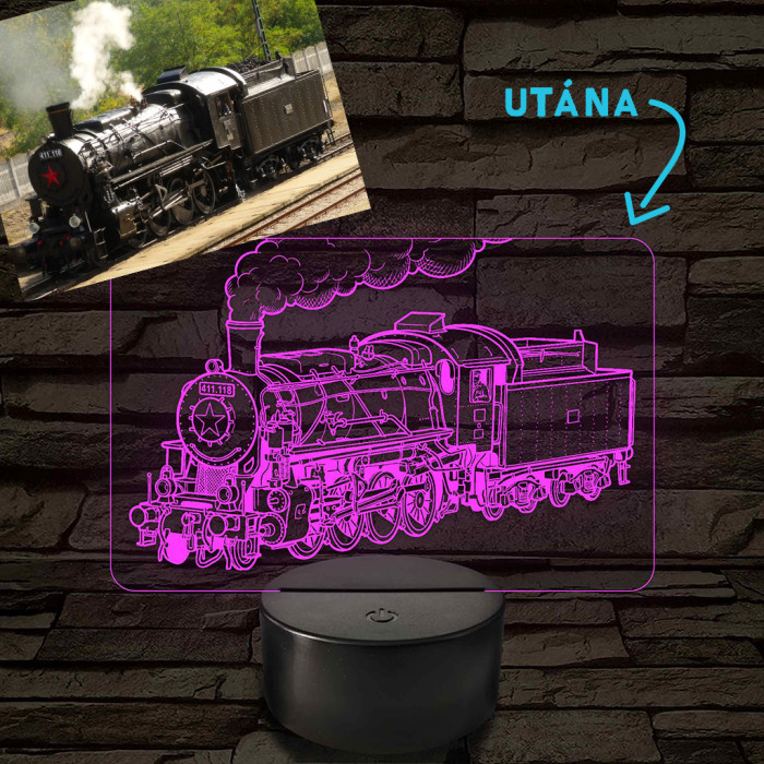 Saját fotó alapján készített vonalas grafika – 7 színű, színváltós LED lámpa