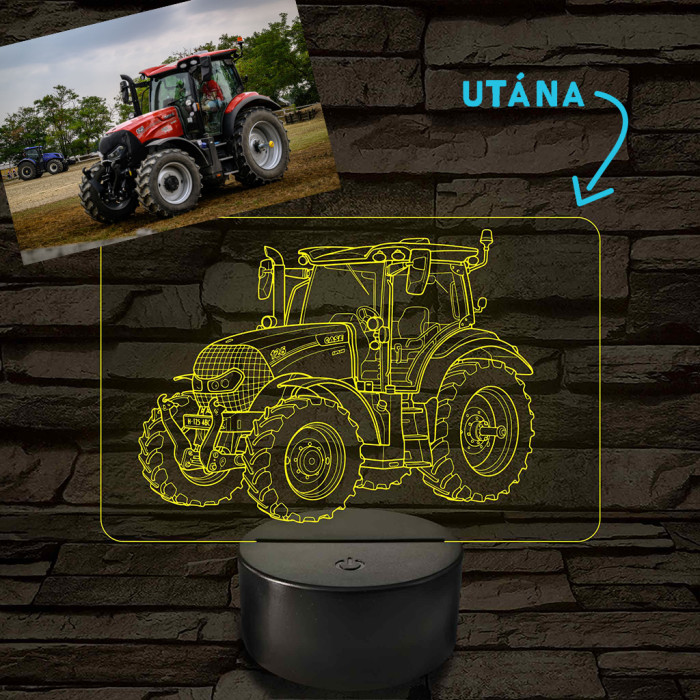 Saját fotó alapján készített vonalas grafika – 7 színű, színváltós LED lámpa