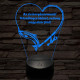 Horgász Love fotógravírozás  7 színű 3D led lámpa