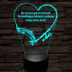 Horgász Love fotógravírozás  7 színű 3D led lámpa