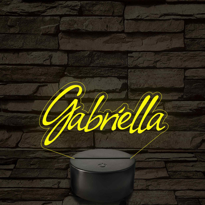 Egyedi név - 7 színű, színváltós 3D led lámpa