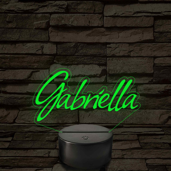 Egyedi név - 7 színű, színváltós 3D led lámpa