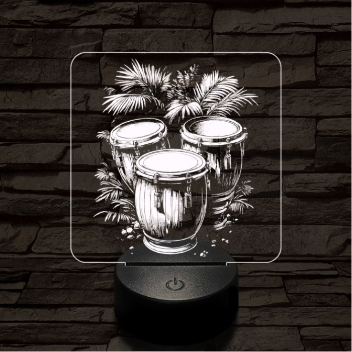 Konga móka 7 színű valósághű 3D led lámpa