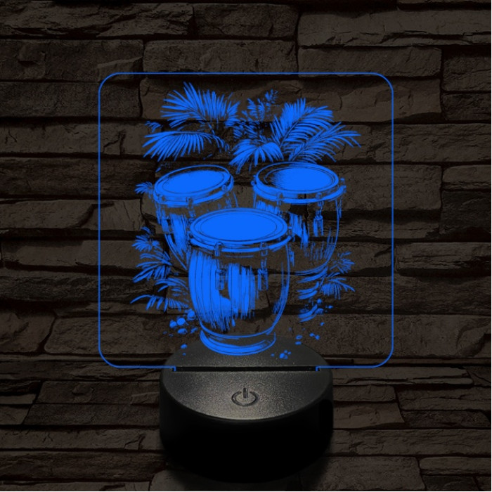 Konga móka 7 színű valósághű 3D led lámpa