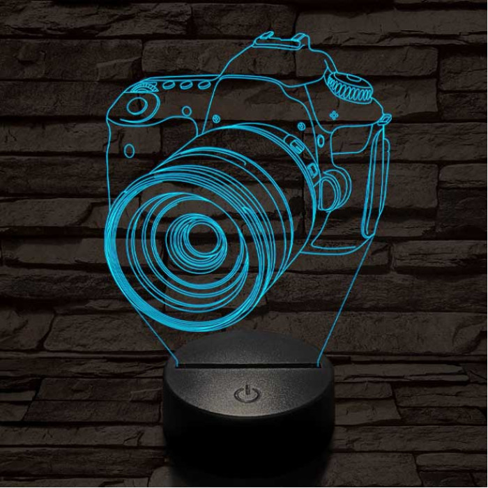 Profi fényképezőgép 7 színű 3D led lámpa