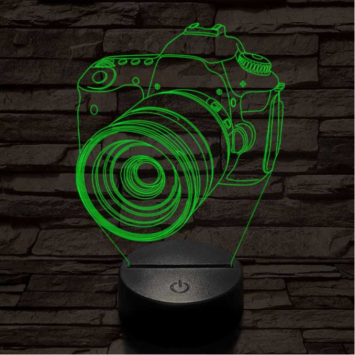Profi fényképezőgép 7 színű 3D led lámpa