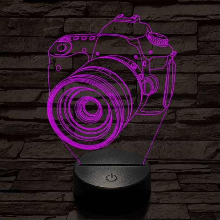 Profi fényképezőgép 7 színű 3D led lámpa