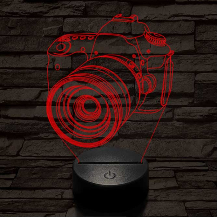 Profi fényképezőgép 7 színű 3D led lámpa