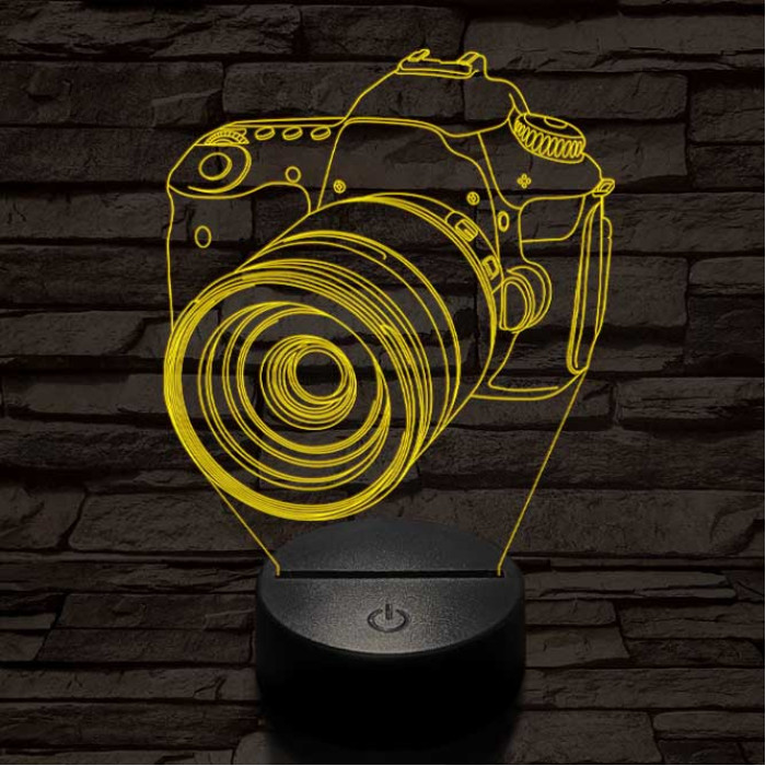 Profi fényképezőgép 7 színű 3D led lámpa