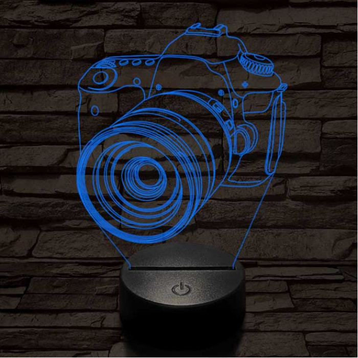 Profi fényképezőgép 7 színű 3D led lámpa
