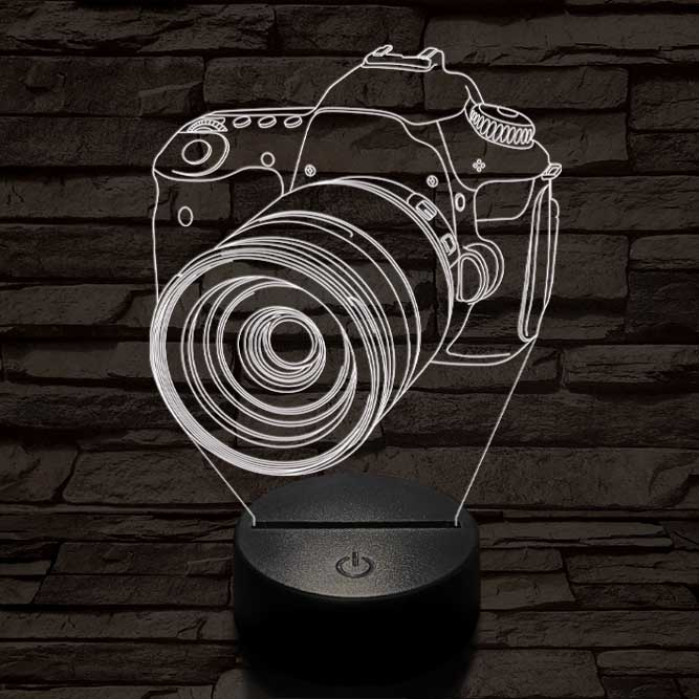 Profi fényképezőgép 7 színű 3D led lámpa
