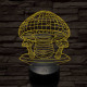 Gombák 7 színű 3D led lámpa