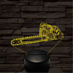 Láncfűrész 7 színű 3D led lámpa