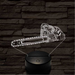 Láncfűrész 7 színű 3D led lámpa