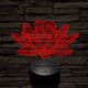 Lótusz virág 7 színű 3D led lámpa
