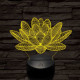 Lótusz virág 7 színű 3D led lámpa