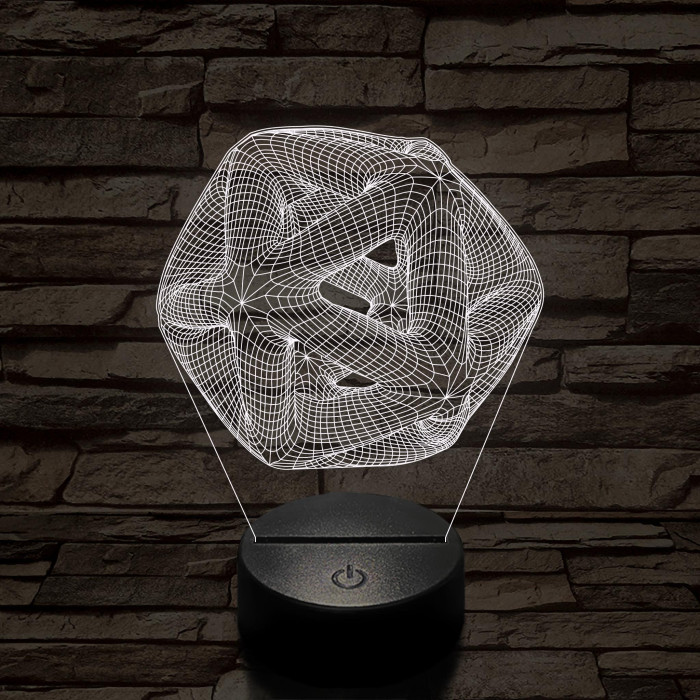 Nonfiguratív labda 7 színű 3D led lámpa