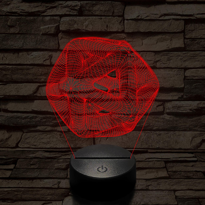 Nonfiguratív labda 7 színű 3D led lámpa