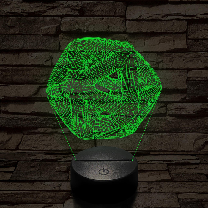 Nonfiguratív labda 7 színű 3D led lámpa