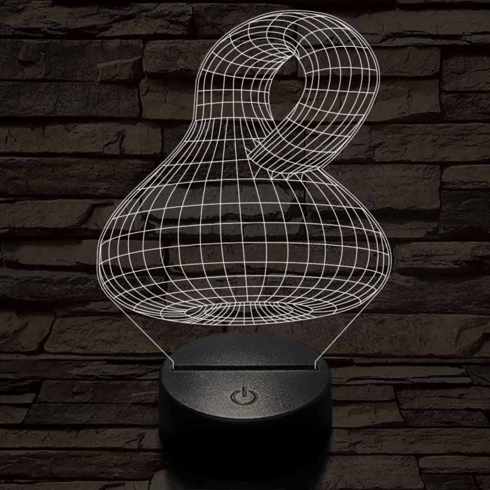 Végtelen edény 7 színű 3D led lámpa