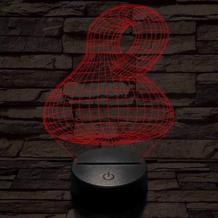 Végtelen edény 7 színű 3D led lámpa