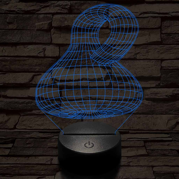 Végtelen edény 7 színű 3D led lámpa