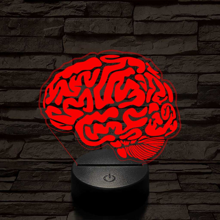 Agy 7 színű 3D led lámpa