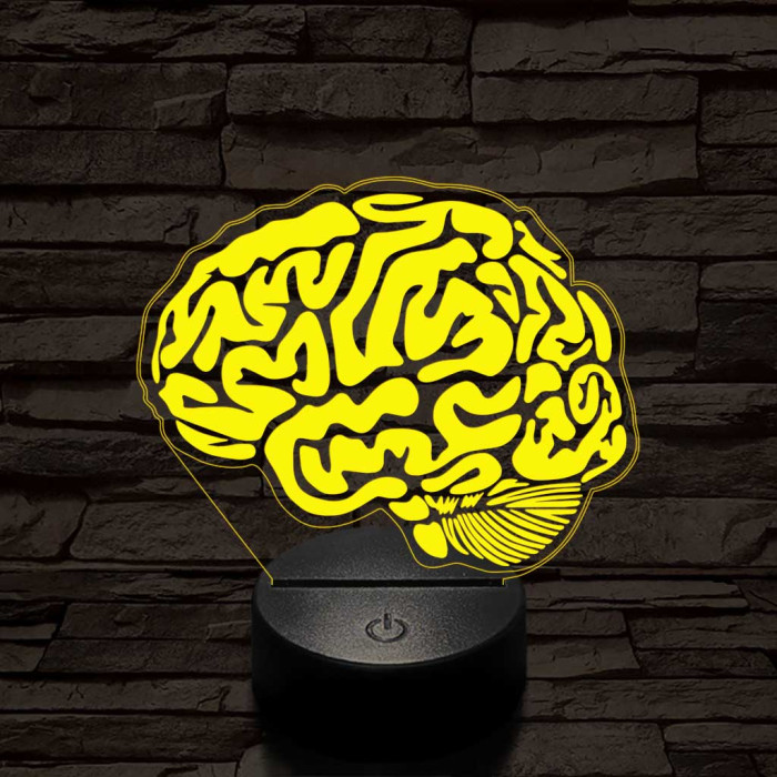 Agy 7 színű 3D led lámpa