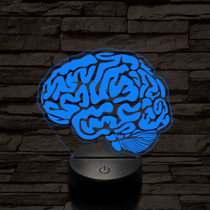 Agy 7 színű 3D led lámpa