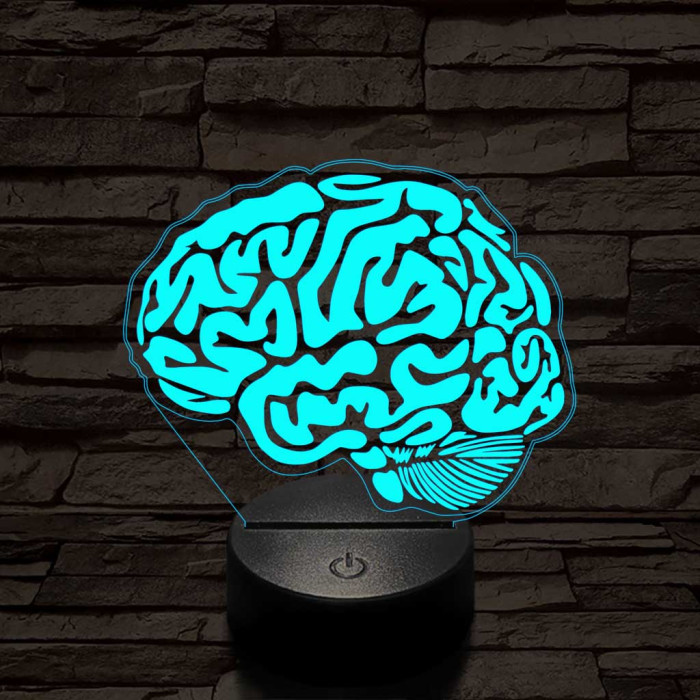 Agy 7 színű 3D led lámpa