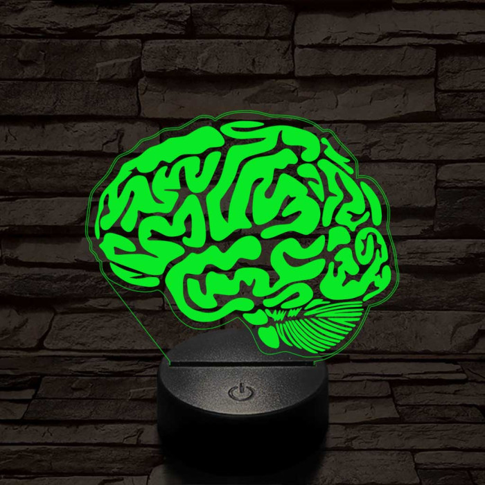 Agy 7 színű 3D led lámpa