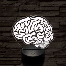 Agy 7 színű 3D led lámpa