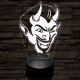 Ördög 7 színű 3D led lámpa