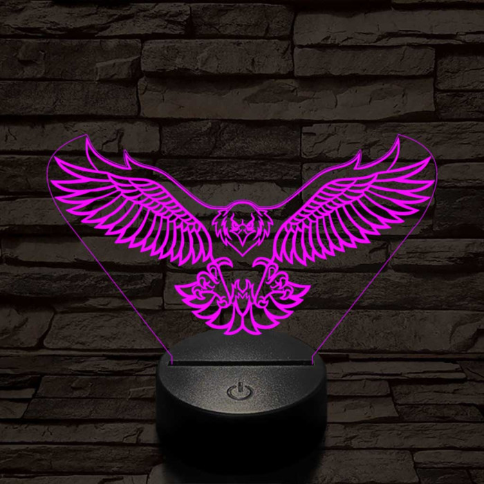 Sas lecsap 7 színű 3D led lámpa